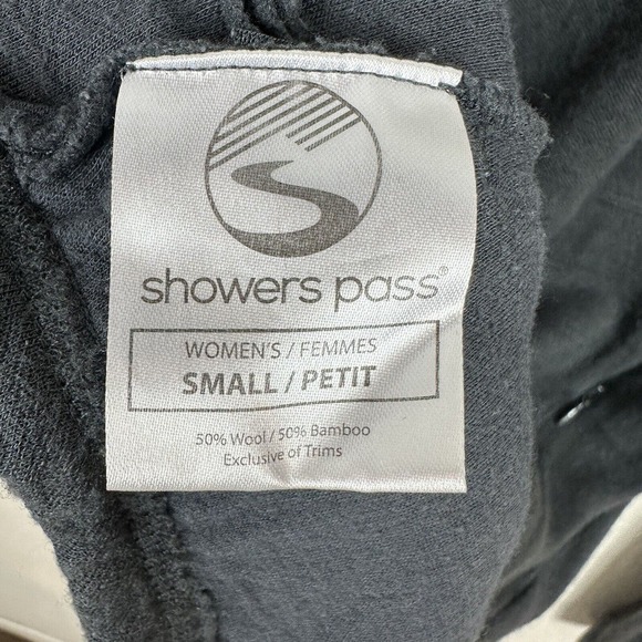 Showers Pass Womens Basecamp Merino Wool Bamboo Hoodie Gray Sz Small Trail Hike - Picture 6 of 9